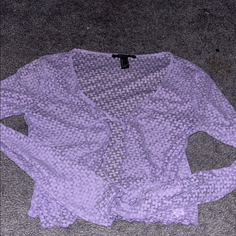 Purple Mesh Forever 21 Cover Up